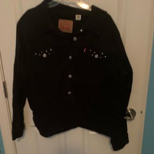 Levis black jean jacket